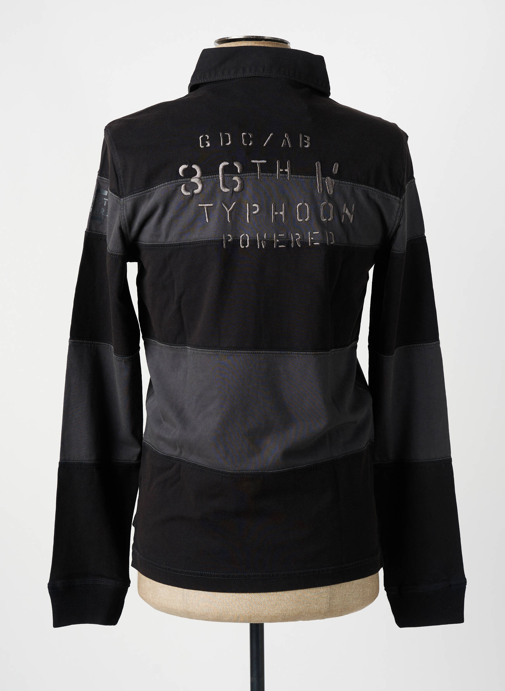 Polo ilgos rankovės ilgos rankovės juodas AERONAUTICA vyras