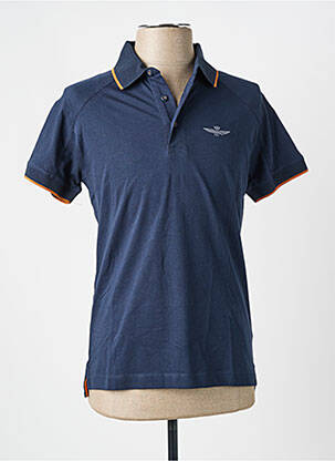 Polo jersey audinys trumpas rankovės mėlyna AERONAUTICA vyras
