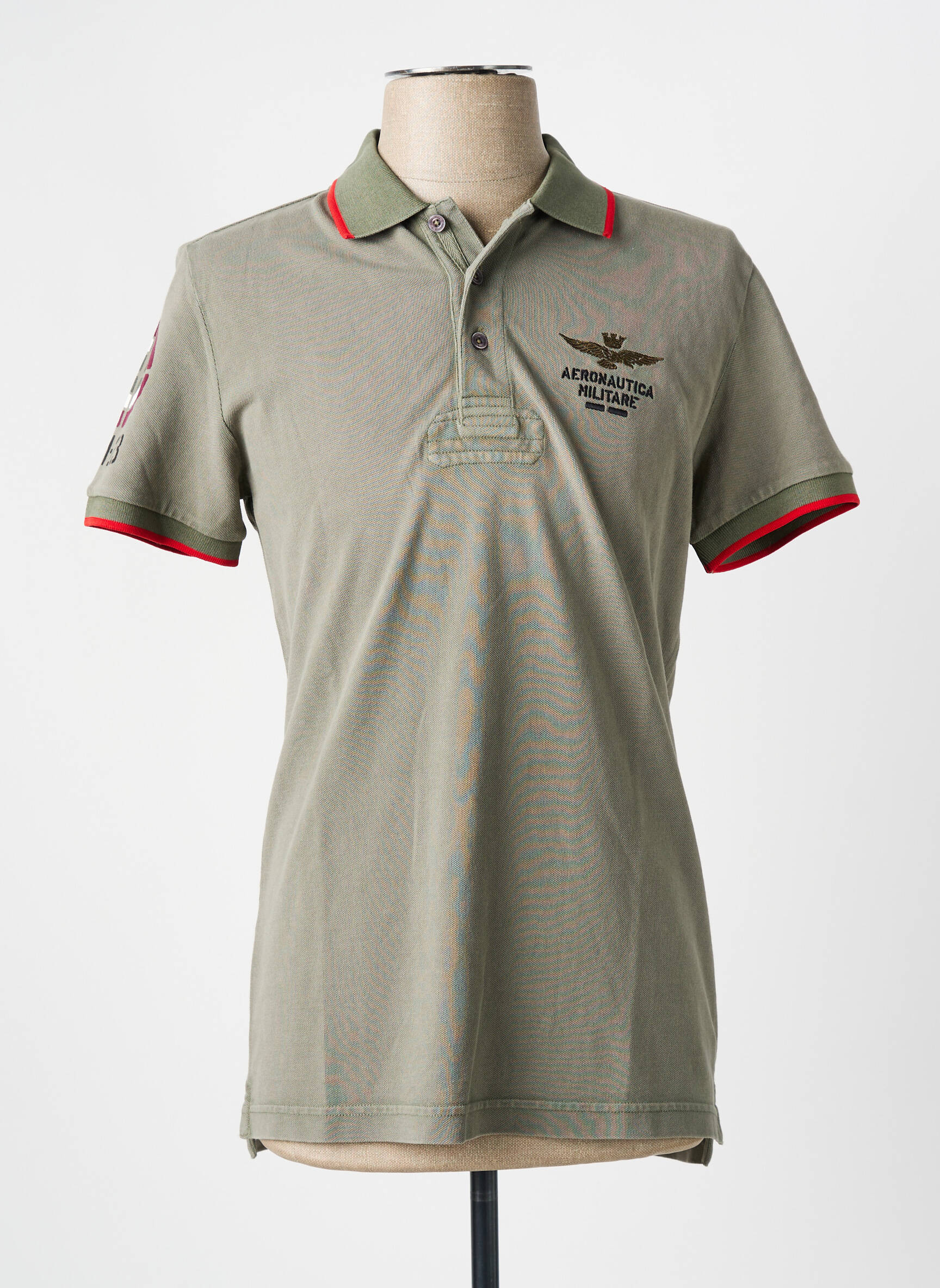 Polo tamprumas trumpas rankovės žalias AERONAUTICA vyras