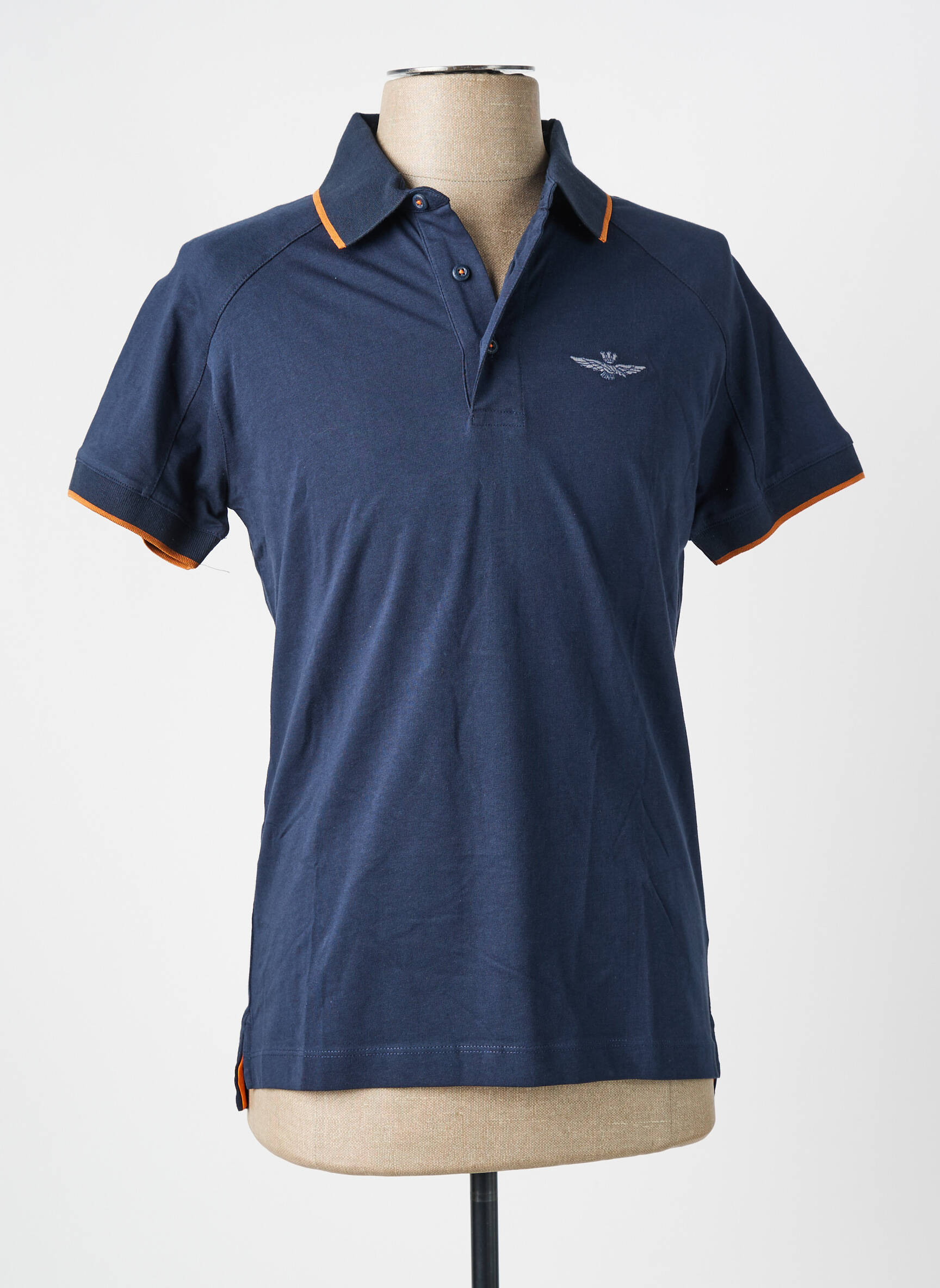 Polo jersey audinys trumpas rankovės mėlyna AERONAUTICA vyras