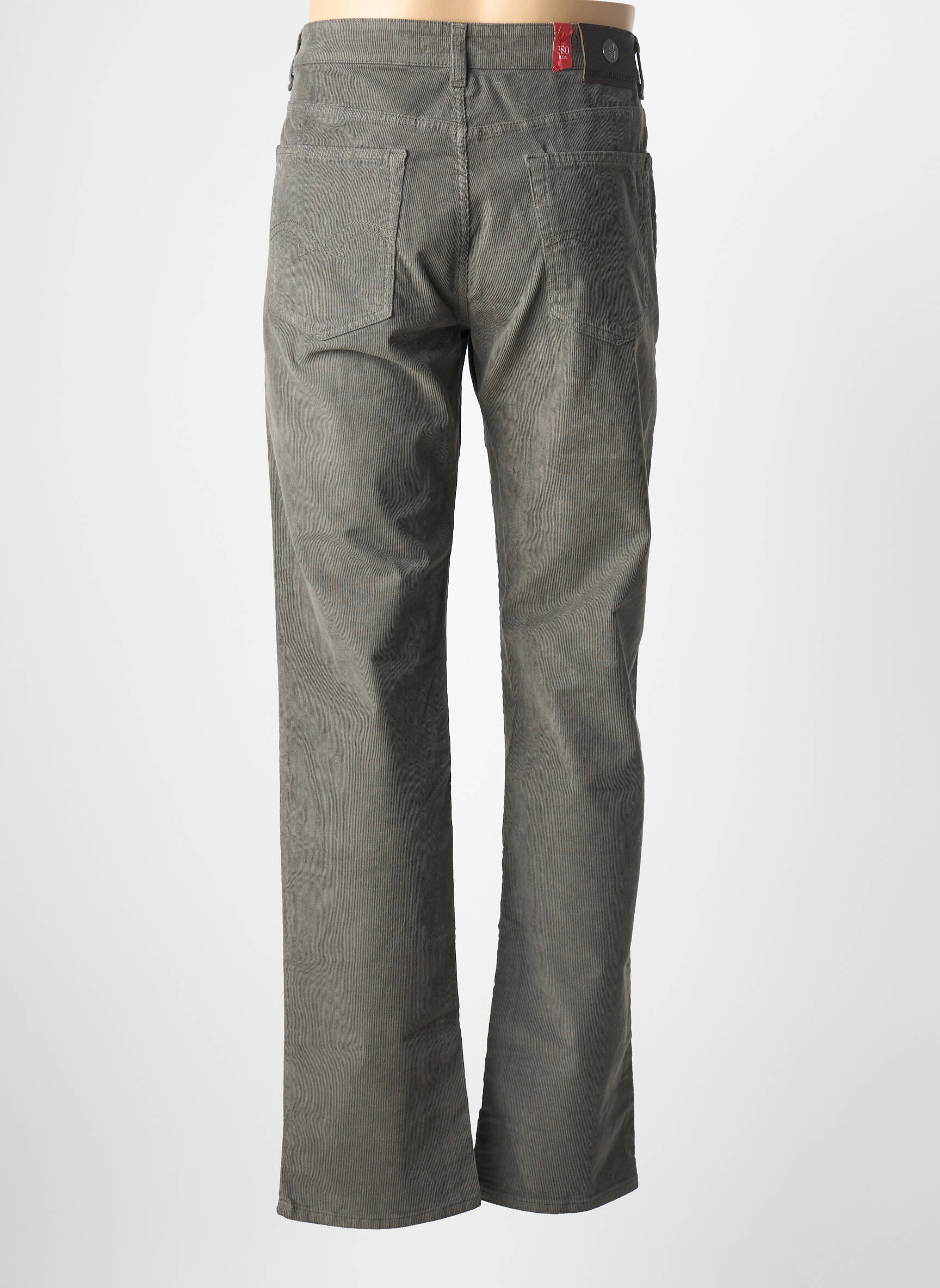 Lieknos kelnės aksomo audimas normala dydis pilka TRUSSARDI JEANS vyras