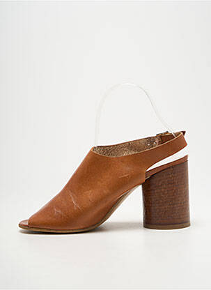 Sandalai/nu pėdos satino audinys kulnas nuo 7 iki 9 cm rudas MAISON MARTIN MARGIELA moteris