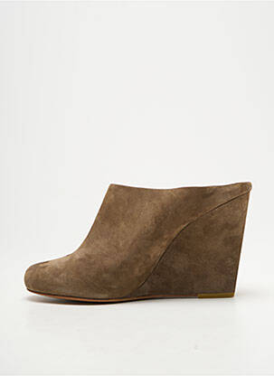 Mule/sabotai odinė išorinė padas kulnas nuo 7 iki 9 cm žalias AVRIL GAU moteris