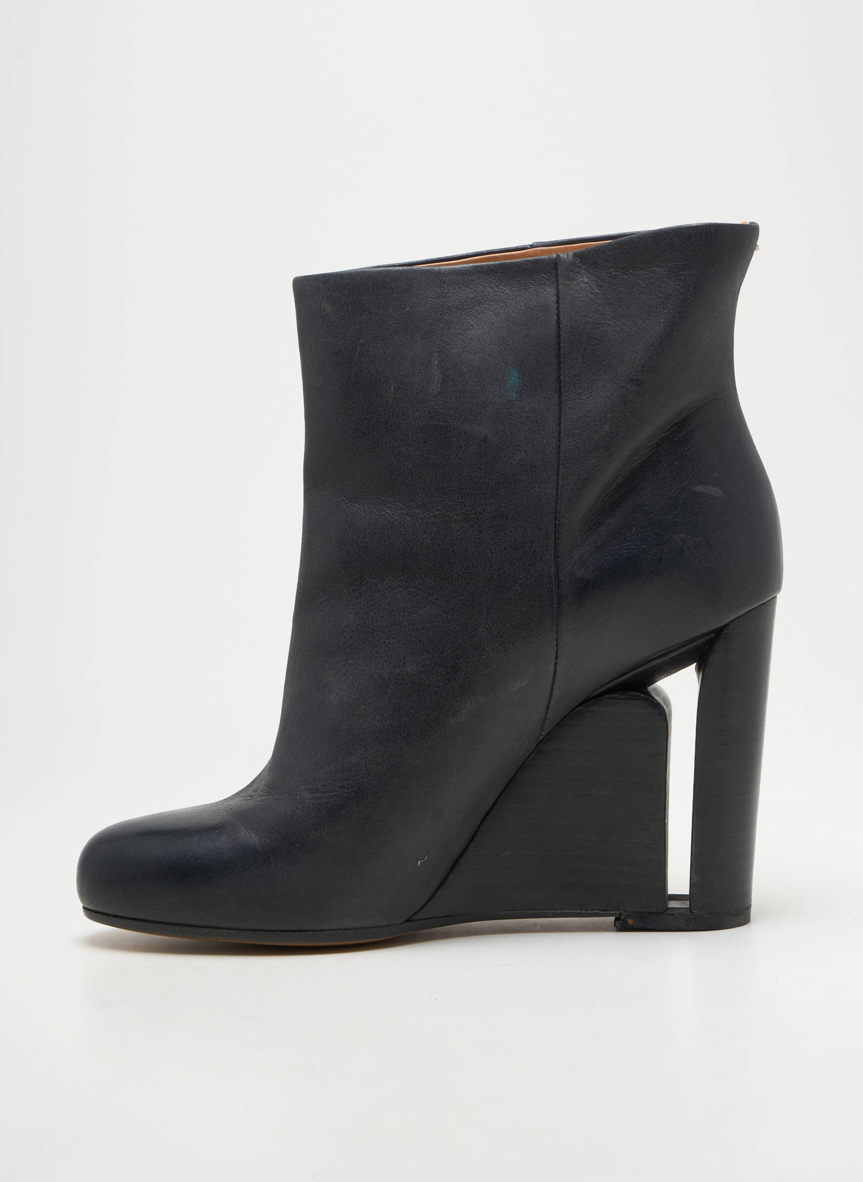Batai/botai satino audinys 10 cm ir daugiau aukštakulniai juodas MAISON MARTIN MARGIELA moteris