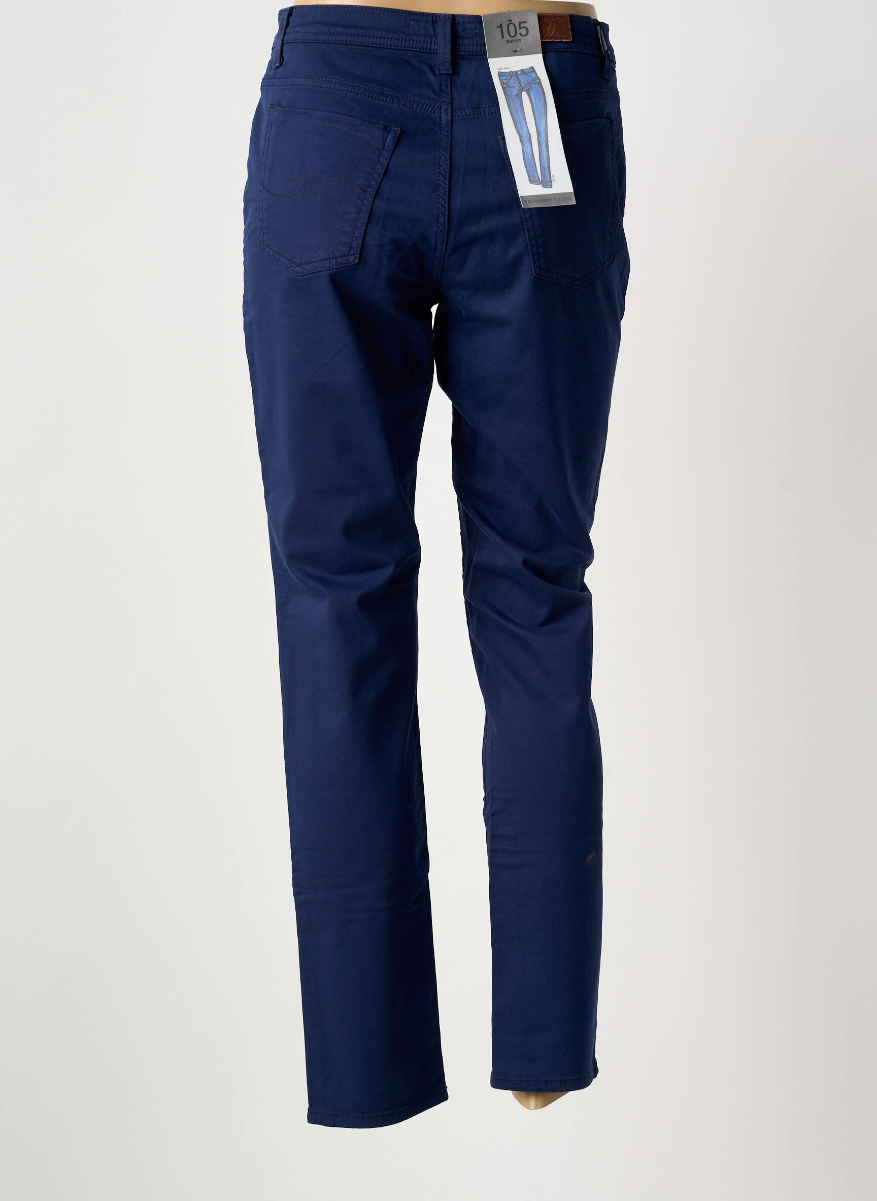 Lieknos kelnės popelinos audinys, kuris pasižymi lygiu ir tankiu paviršiumi. normala dydis mėlyna TRUSSARDI JEANS moteris