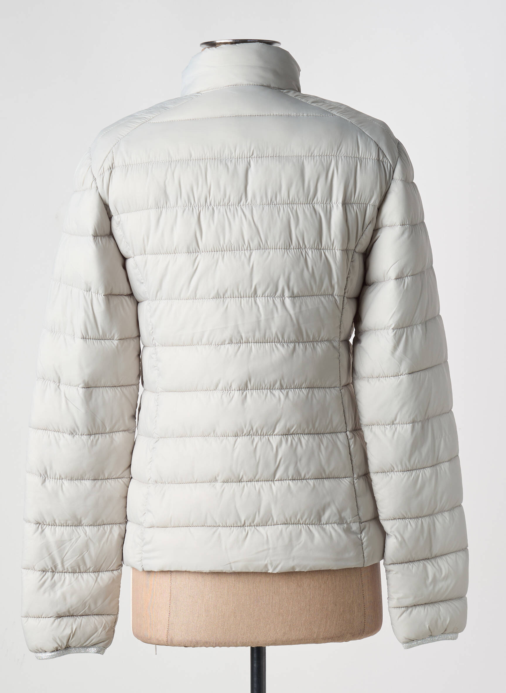 Pūkinė striukė ilgos rankovės be gobtuvų pilka TRUSSARDI JEANS moteris