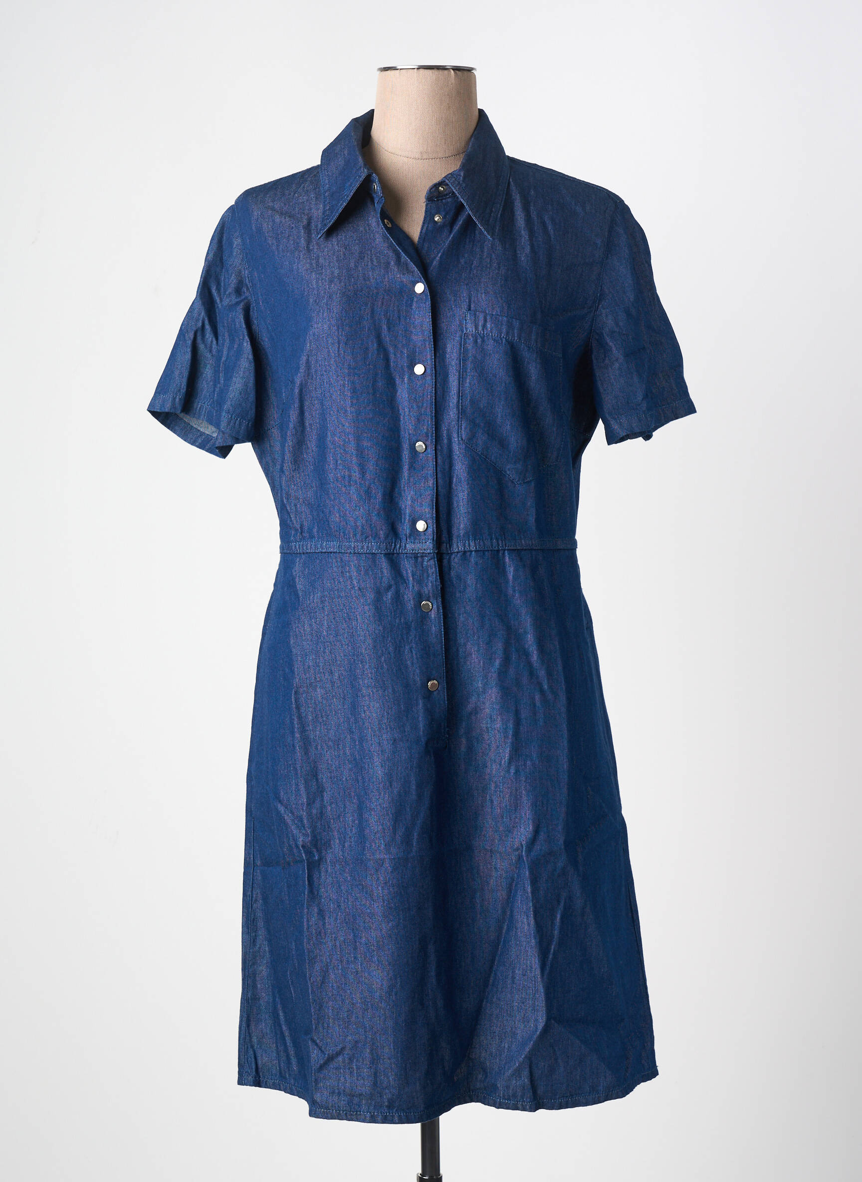 Pusilgių suknelė trumpas rankovės trumpas rankovės mėlyna TRUSSARDI JEANS moteris