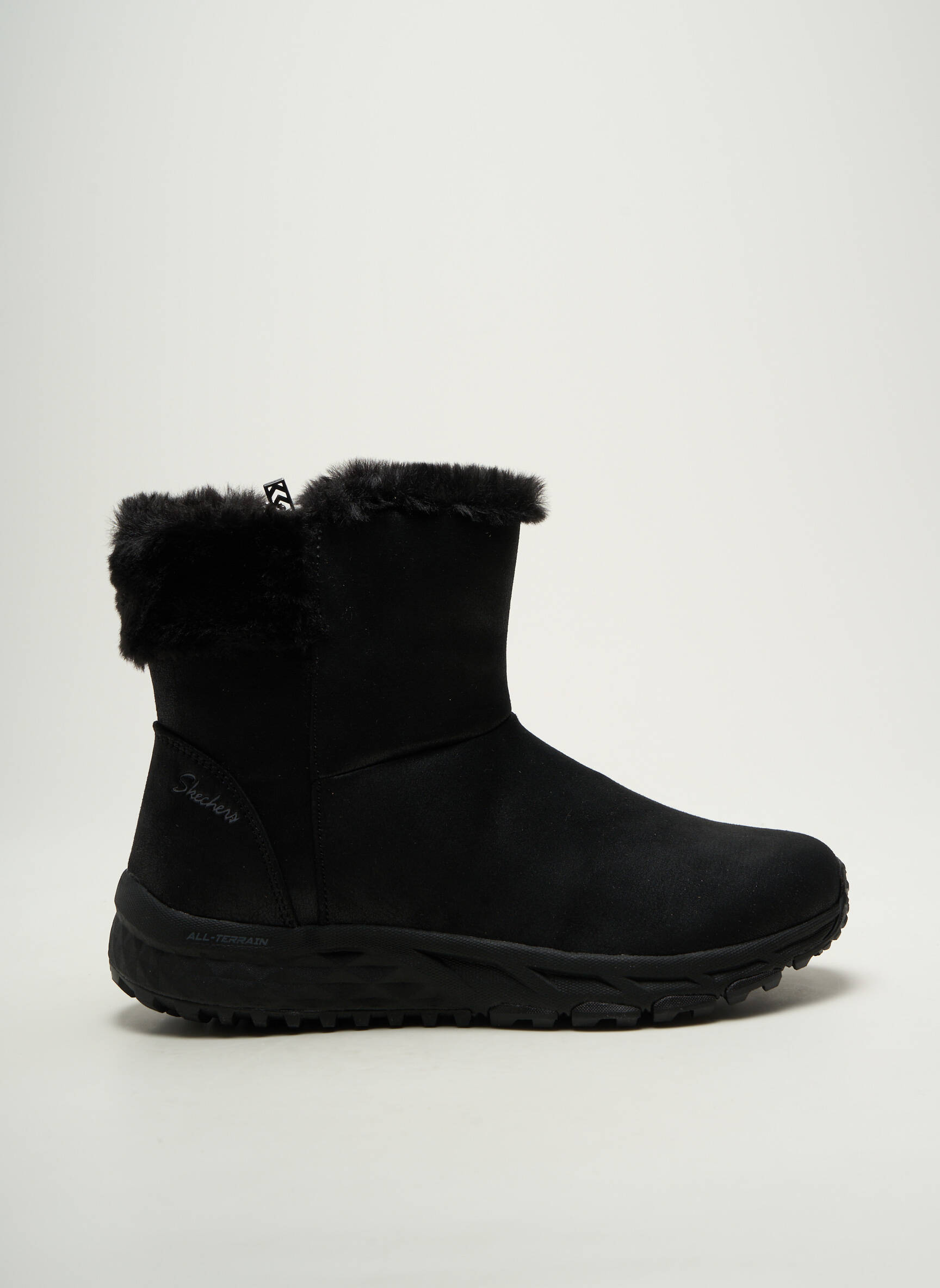 Batai/botai apvalus mygtukas plokščias kulnas iki 3 cm juodas SKECHERS moteris