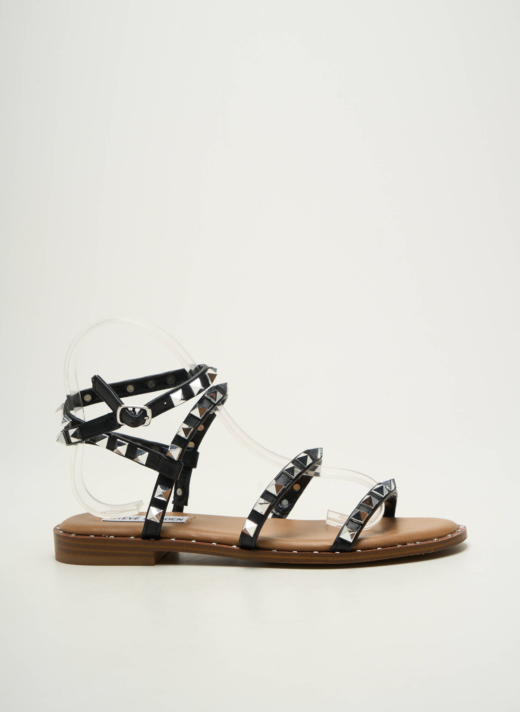 Sandalai/nu pėdos lygus medžiaga plokščias kulnas iki 3 cm juodas STEVE MADDEN moteris