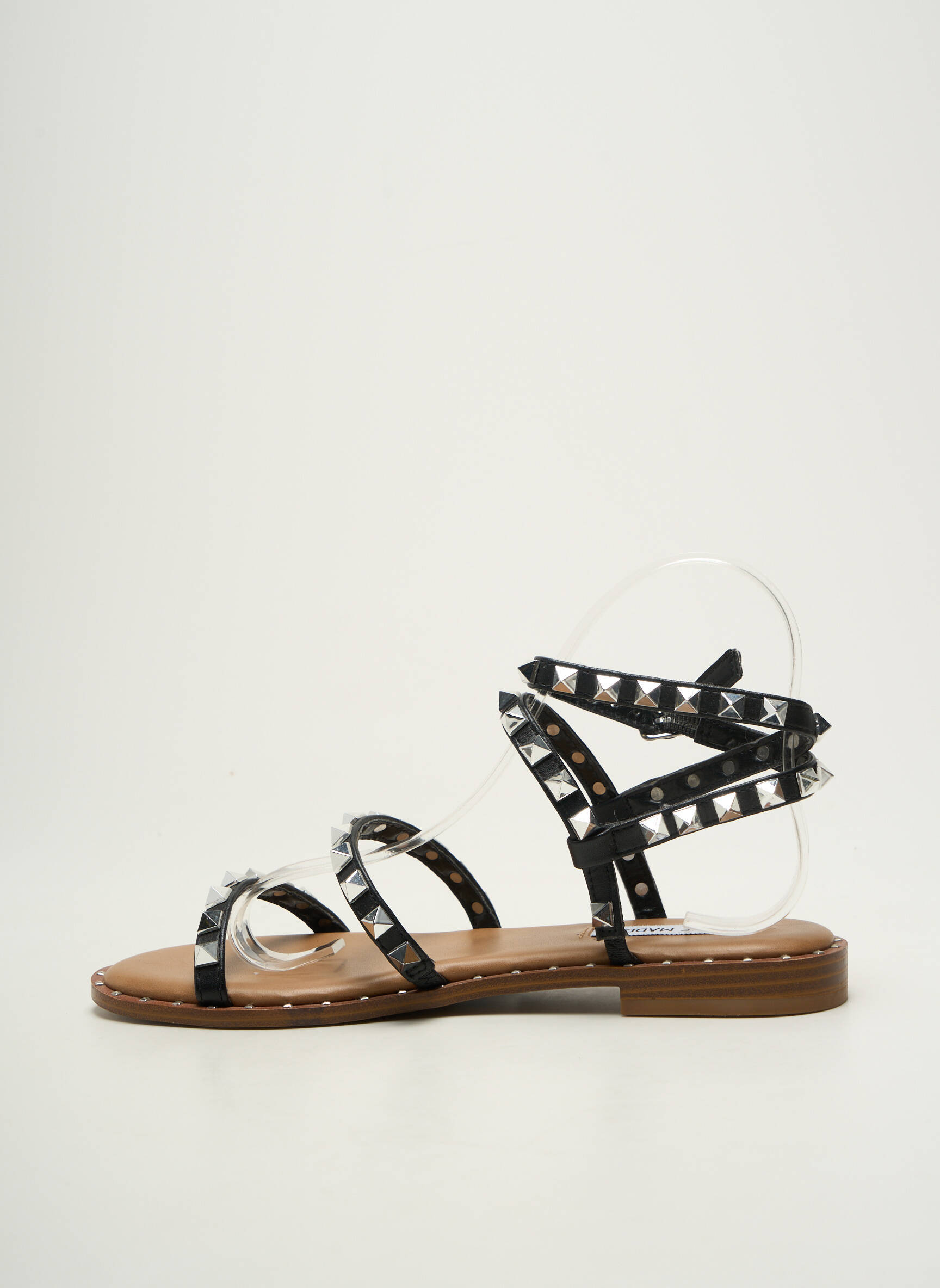 Sandalai/nu pėdos lygus medžiaga plokščias kulnas iki 3 cm juodas STEVE MADDEN moteris