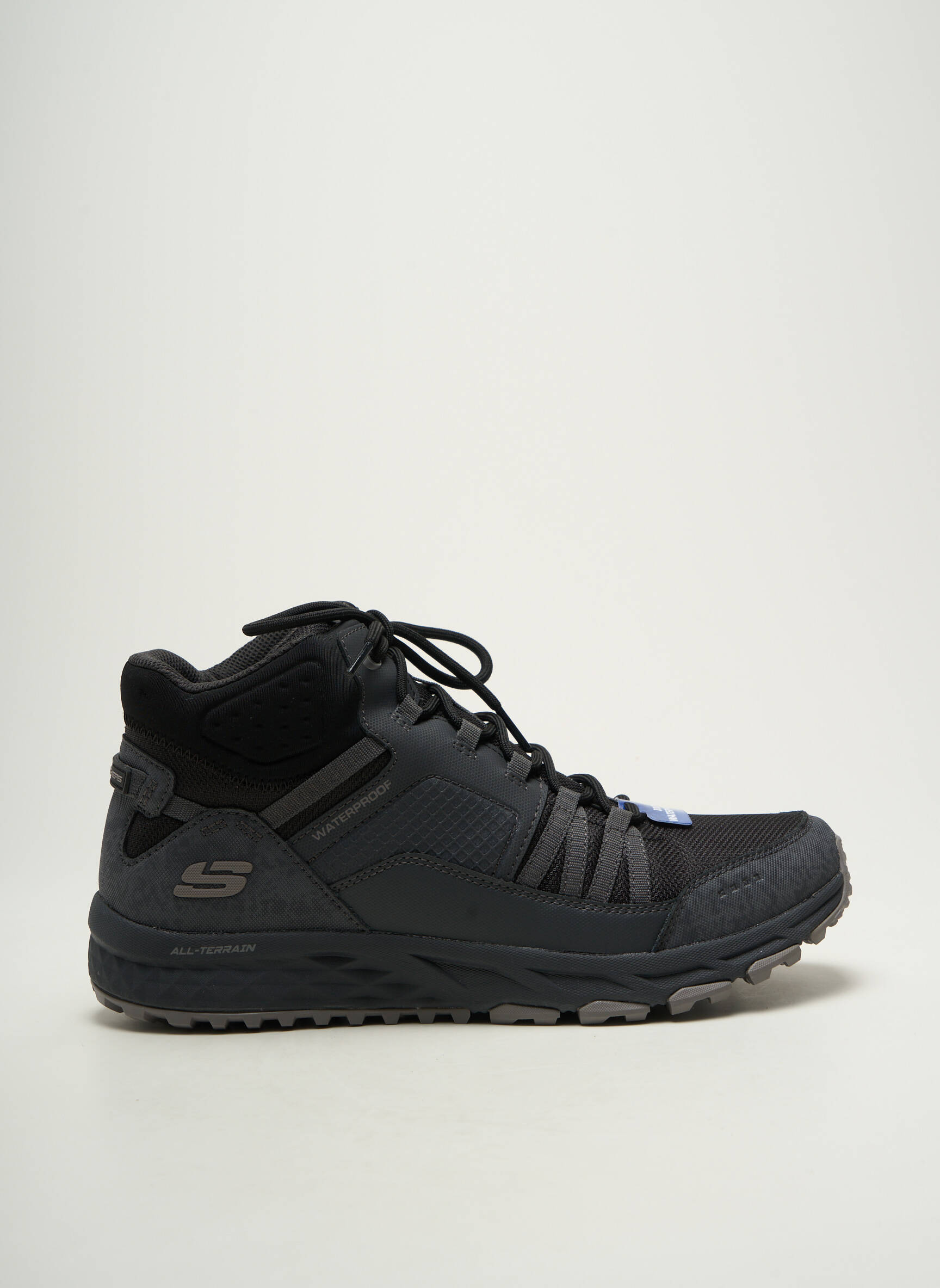Bėgimo bateliai apvalus mygtukas plokščias kulnas iki 3 cm pilka SKECHERS moteris