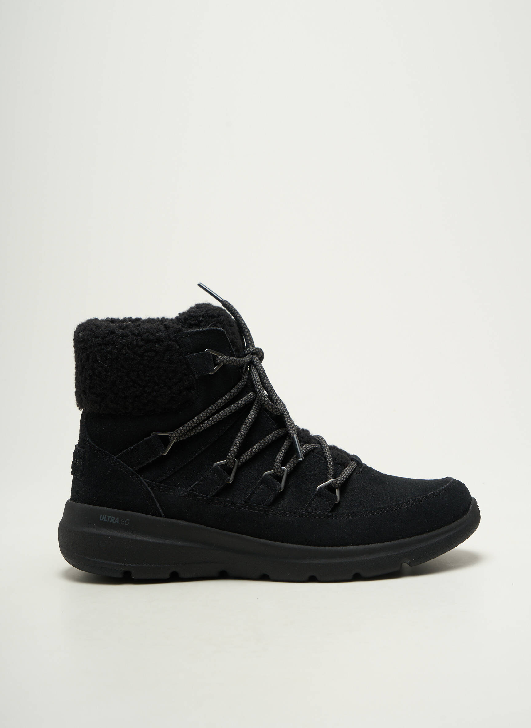 Batai/botai pamušalas plokščias kulnas iki 3 cm juodas SKECHERS moteris