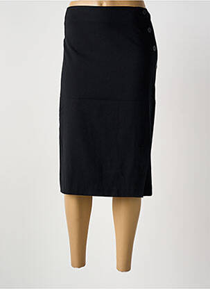 Pusilgis sijonas tiesi kirpimas juodas GRIFFON moteris