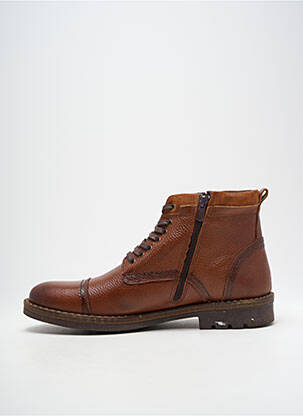 Batai/botai satino audinys žemas kulnas rudas HOOPER SHOES vyras
