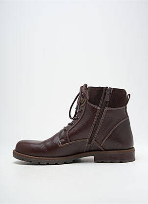 Batai/botai satino audinys žemas kulnas rudas HOOPER SHOES vyras