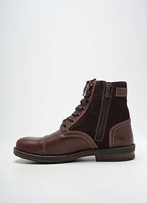 Batai/botai satino audinys žemas kulnas rudas HOOPER SHOES vyras