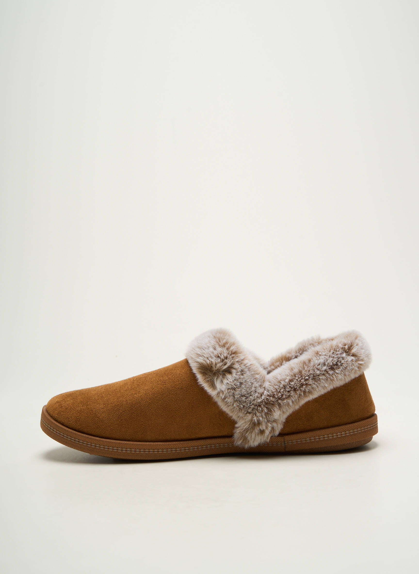 Bateliai/pantofliai apvalus mygtukas plokščias kulnas iki 3 cm rudas SKECHERS moteris