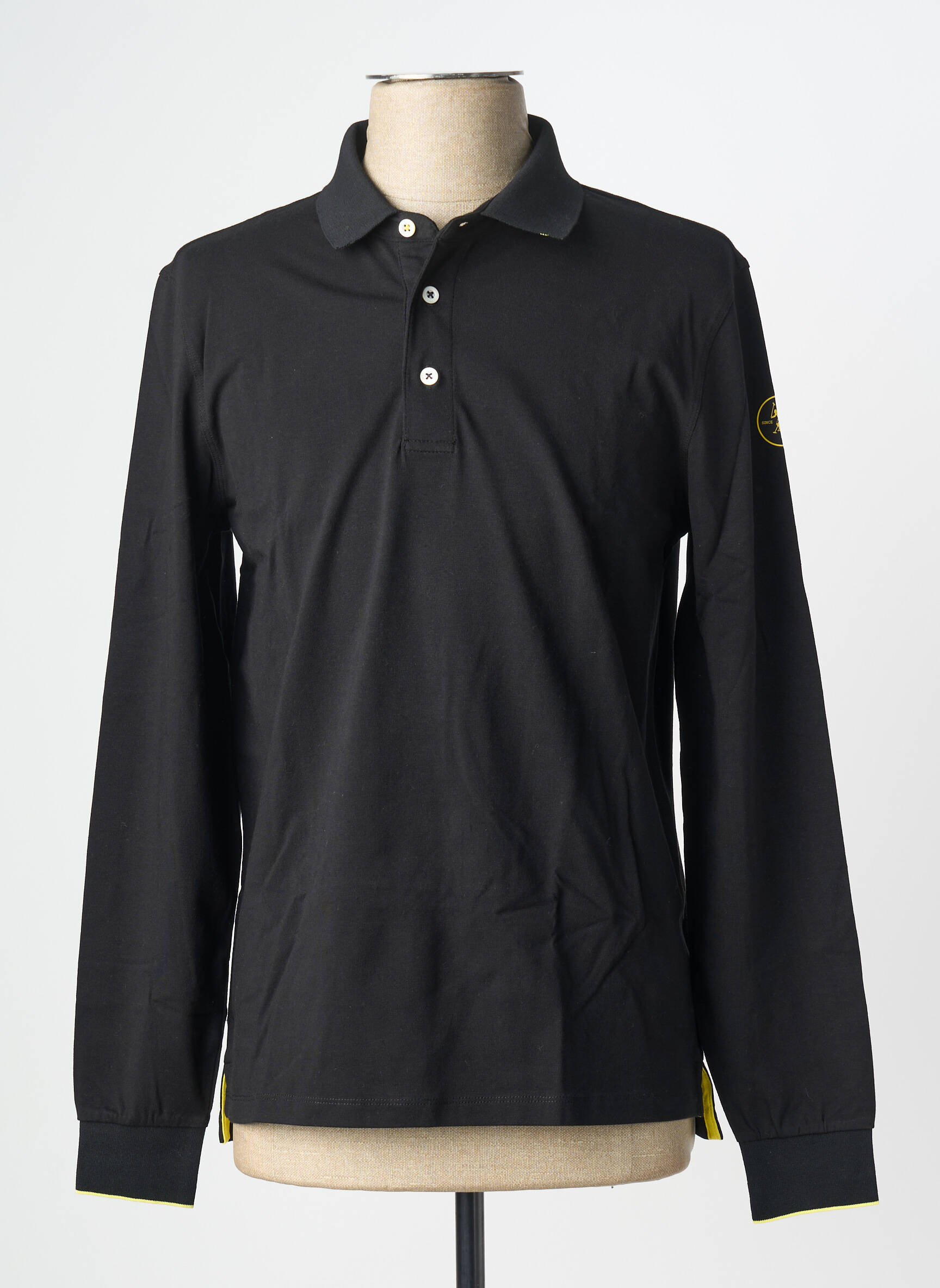 Polo ilgos rankovės ilgos rankovės juodas U.S. POLO ASSN vyras