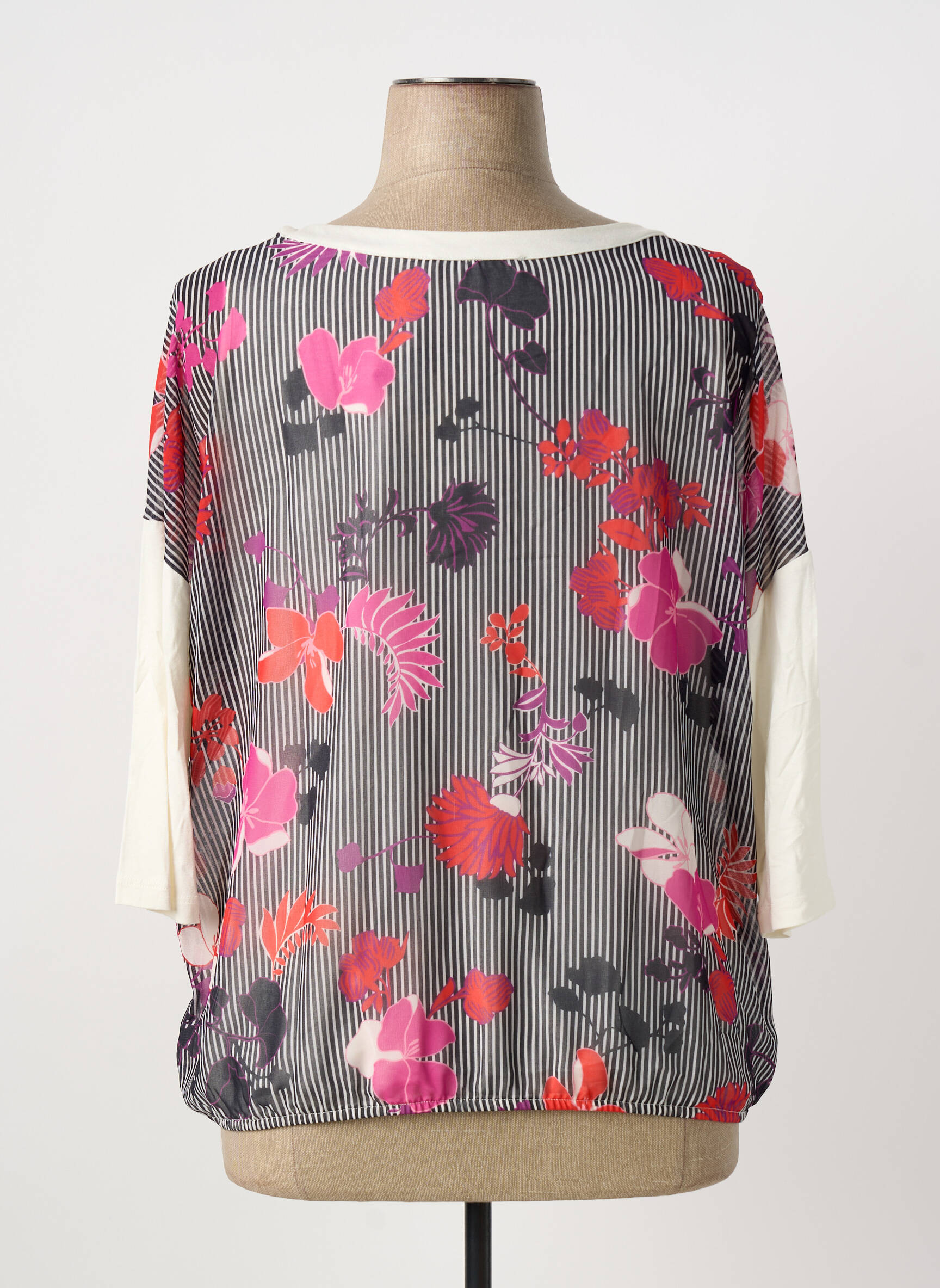 Viršūnė apvalus kaklas 3/4 rankovės rožinė BETTY BARCLAY moteris