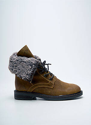 Batai/botai nubuko audinys plokščias kulnas iki 3 cm rudas PALLADIUM moteris