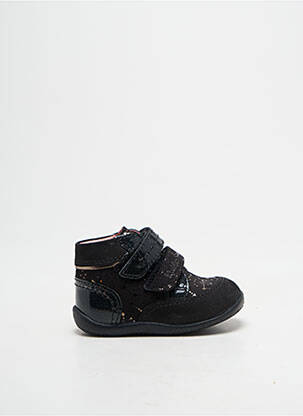Bateliai velcro užsegimas apvalus mygtukas juodas KICKERS mergina