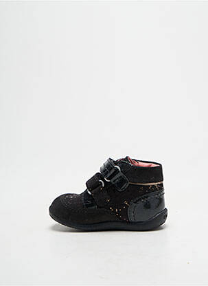 Bateliai velcro užsegimas apvalus mygtukas juodas KICKERS mergina