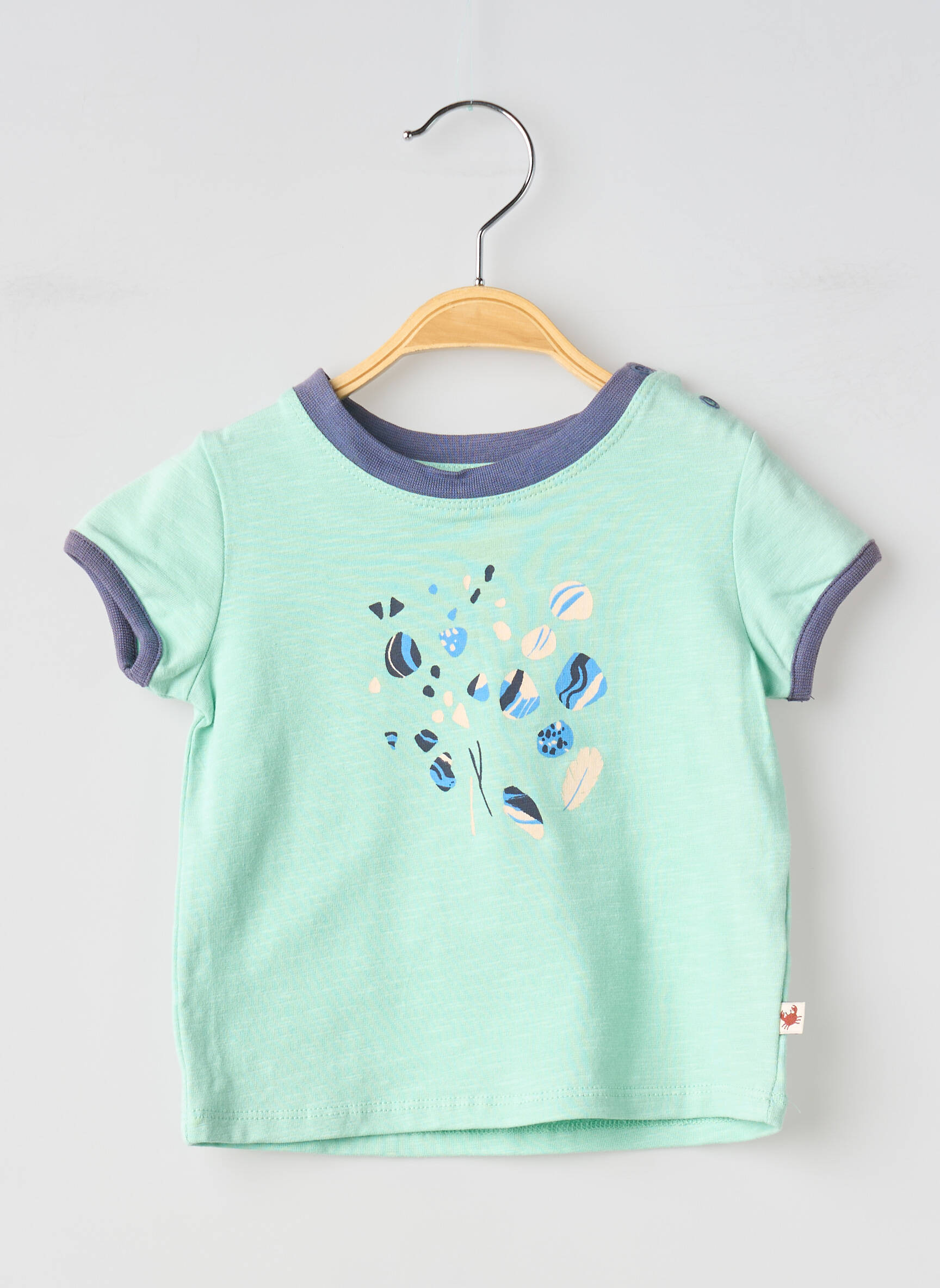 T-marškinys floqué serigrafija trumpas rankovės mėlyna MOULIN ROTY vaikas