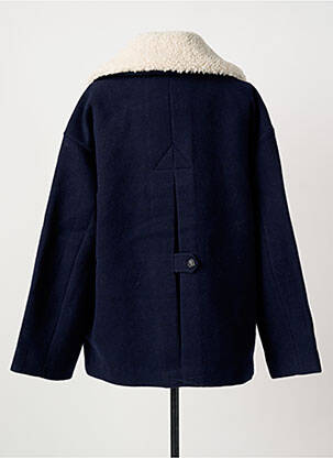 Trumpas paltas tiesi kirpimas be gobtuvų mėlyna ICHI moteris