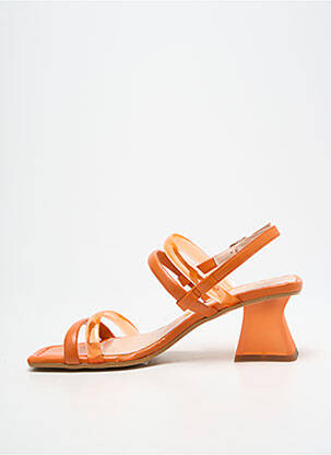 Sandalai/nu pėdos satino audinys kulnas nuo 4 iki 6 cm oranžinė LODI LOVE moteris