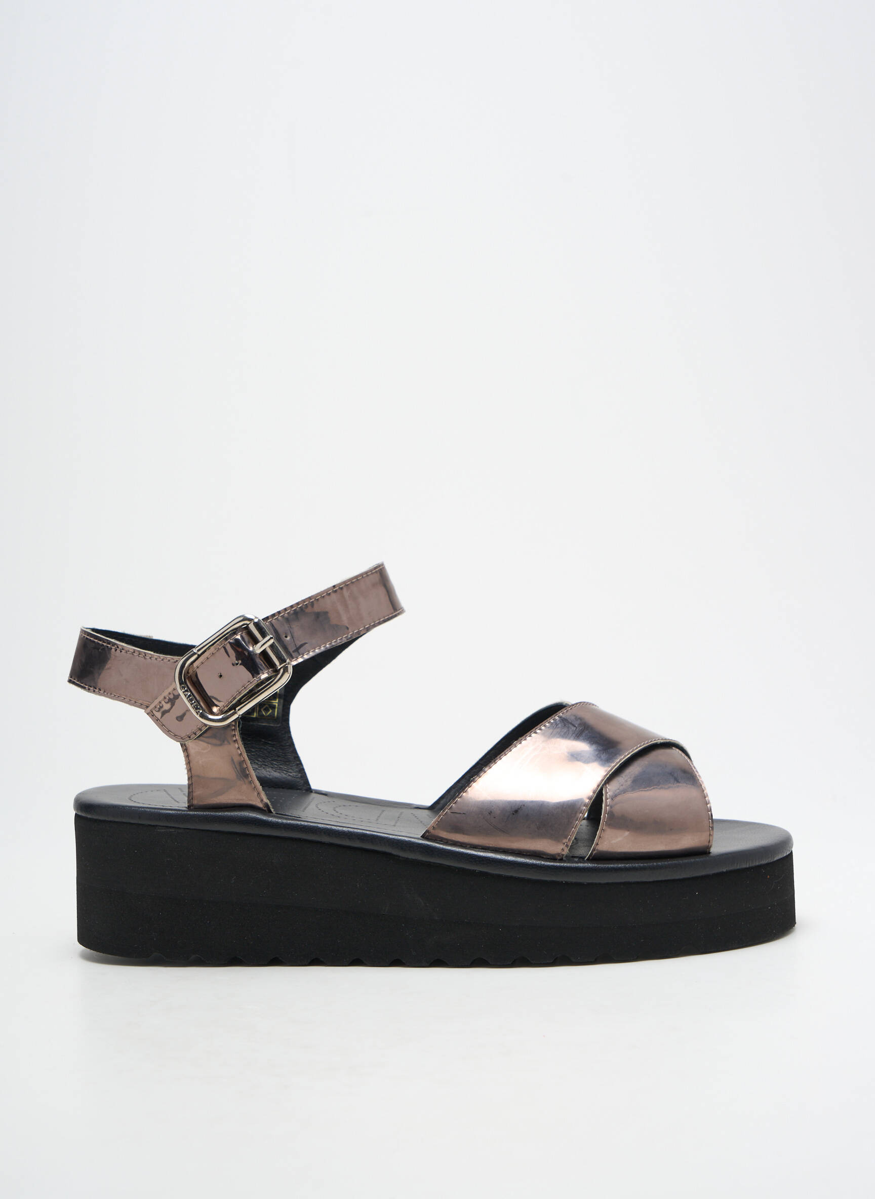 Sandalai/nu pėdos lygus medžiaga kulnas nuo 4 iki 6 cm sidabrinė GADEA moteris