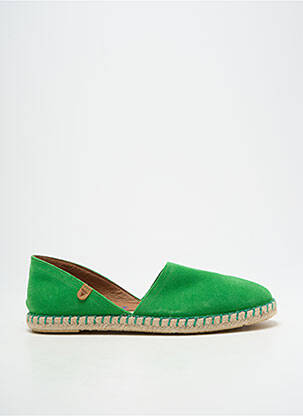Espadrilės apvalus mygtukas plokščias kulnas iki 3 cm žalias VERBENAS moteris