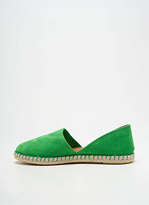 Espadrilės apvalus mygtukas plokščias kulnas iki 3 cm žalias VERBENAS moteris