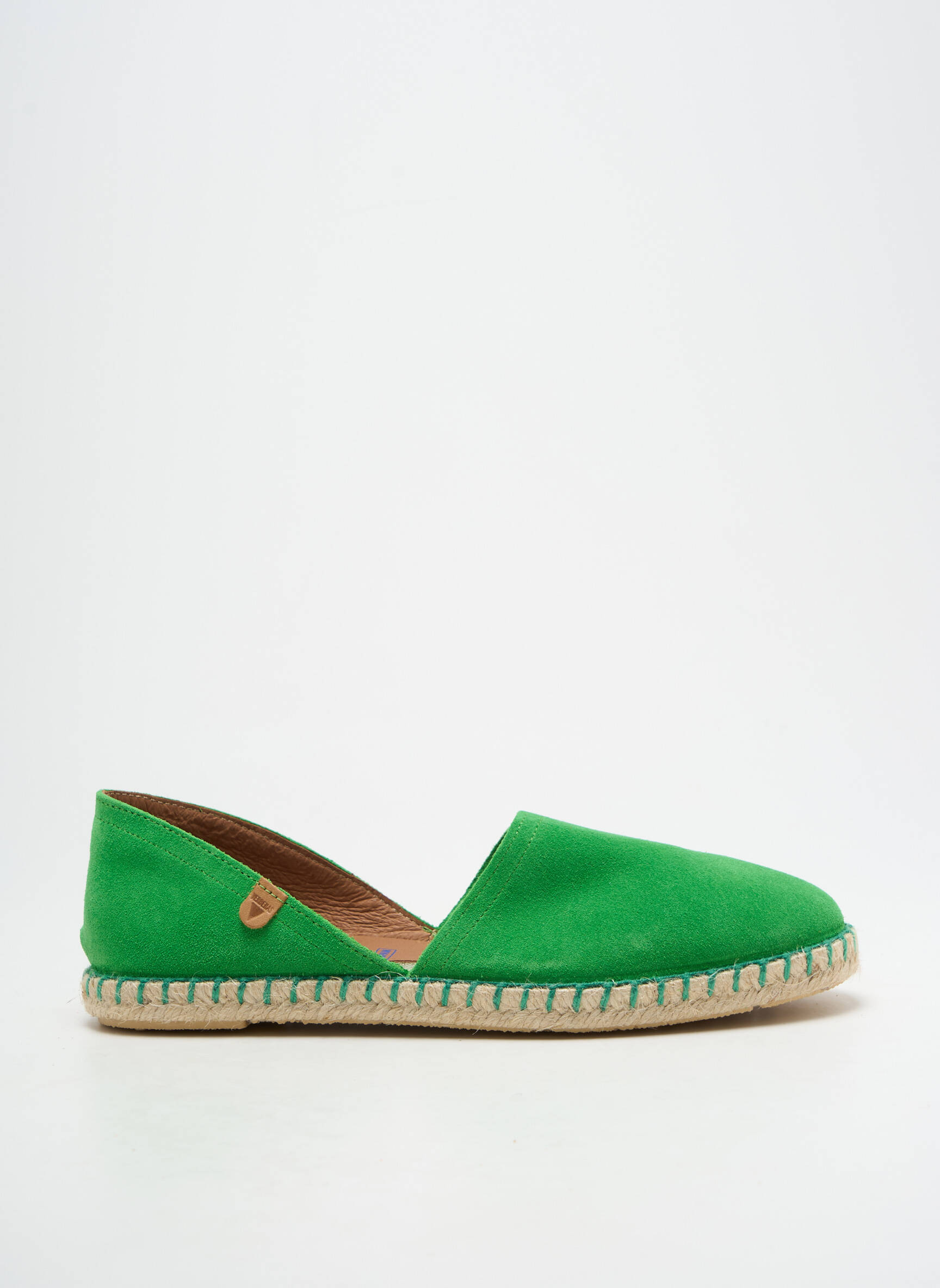 Espadrilės apvalus mygtukas plokščias kulnas iki 3 cm žalias VERBENAS moteris