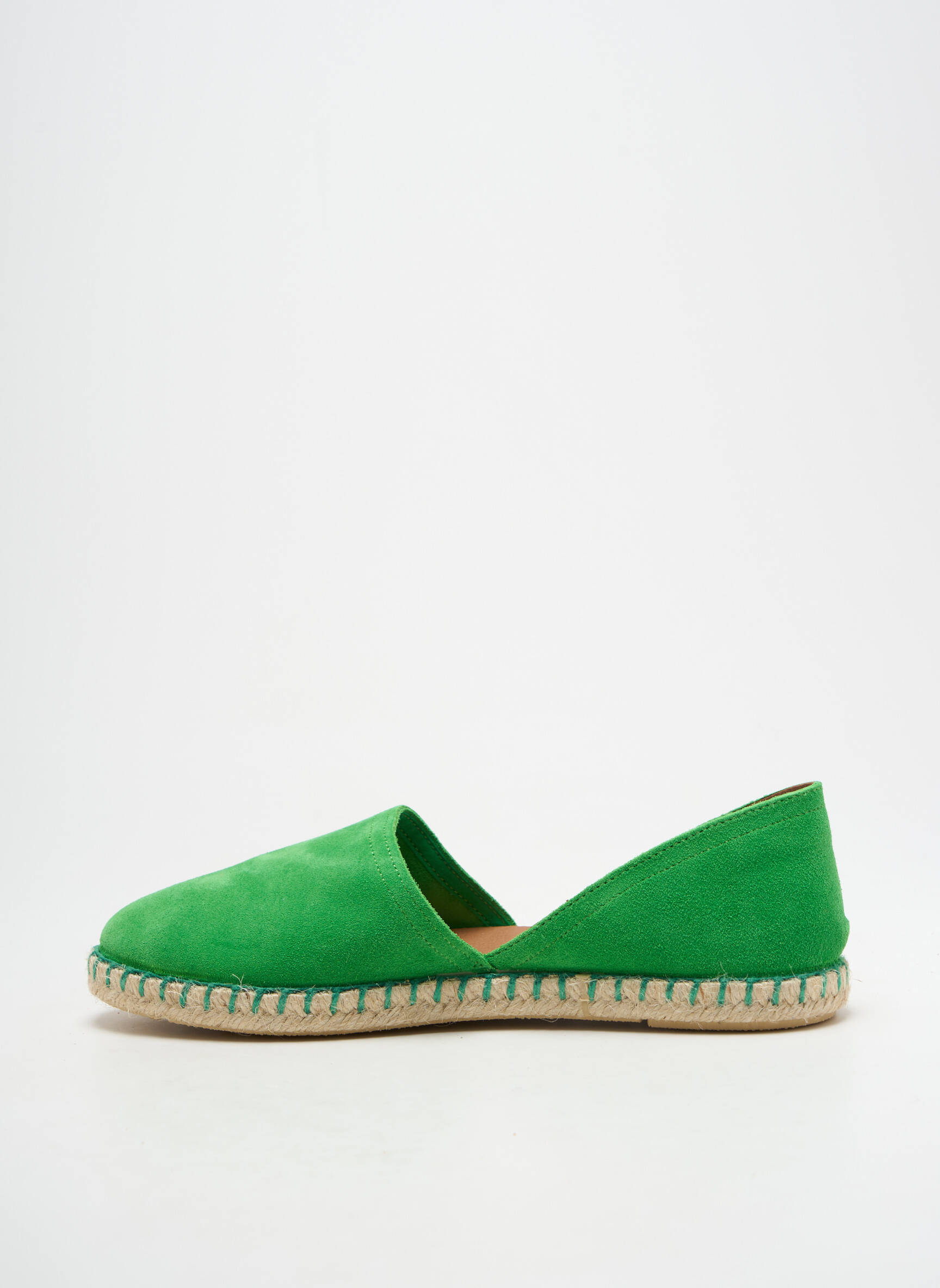 Espadrilės apvalus mygtukas plokščias kulnas iki 3 cm žalias VERBENAS moteris