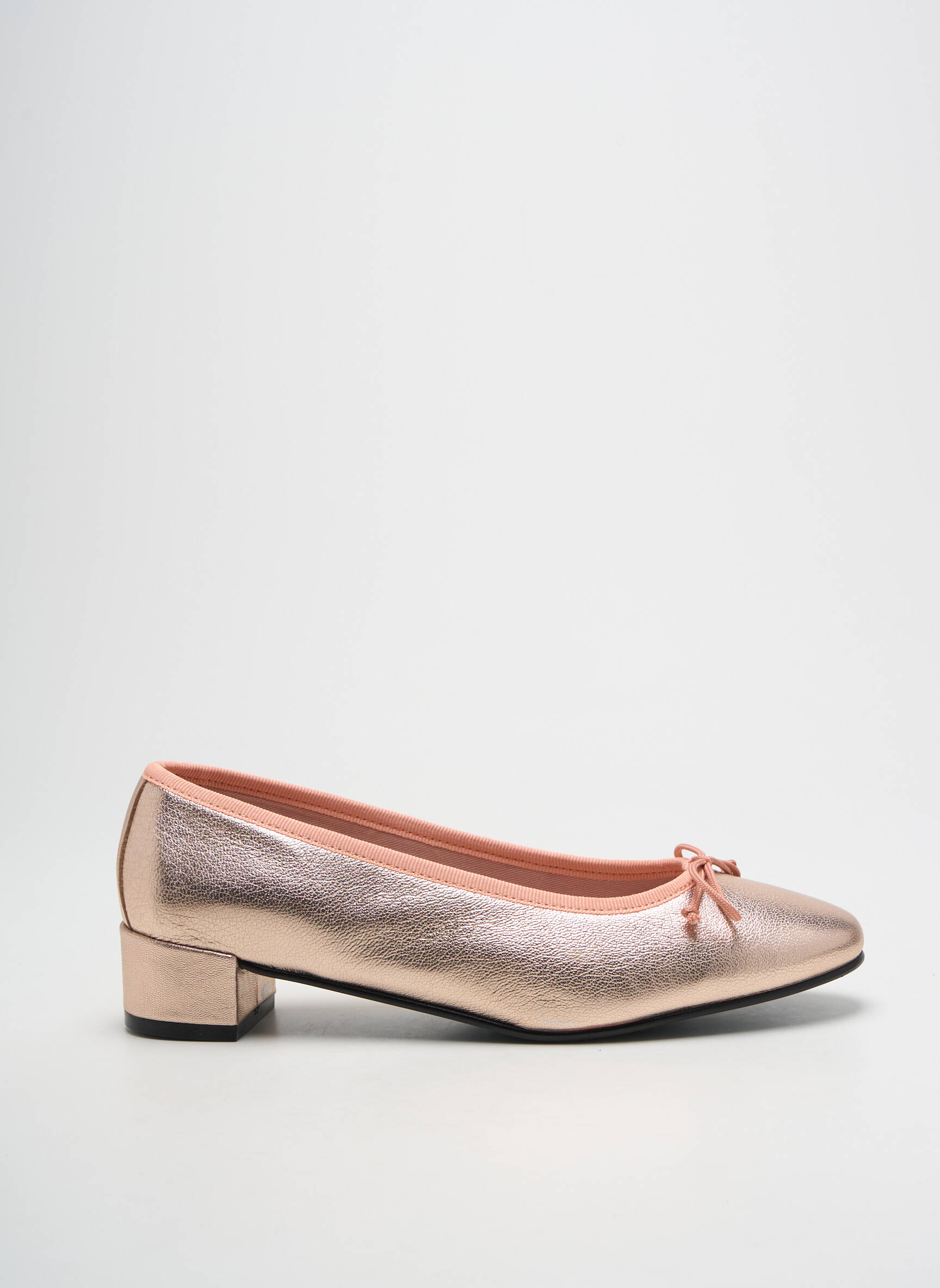 Balerinos lygus audinys plokščias kulnas iki 3 cm rožinė BISUE BALLERINAS moteris