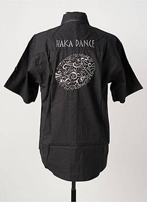 Trumpa rankovė marškiniai tiesi kirpimas juodas HAKA DANCE vyras