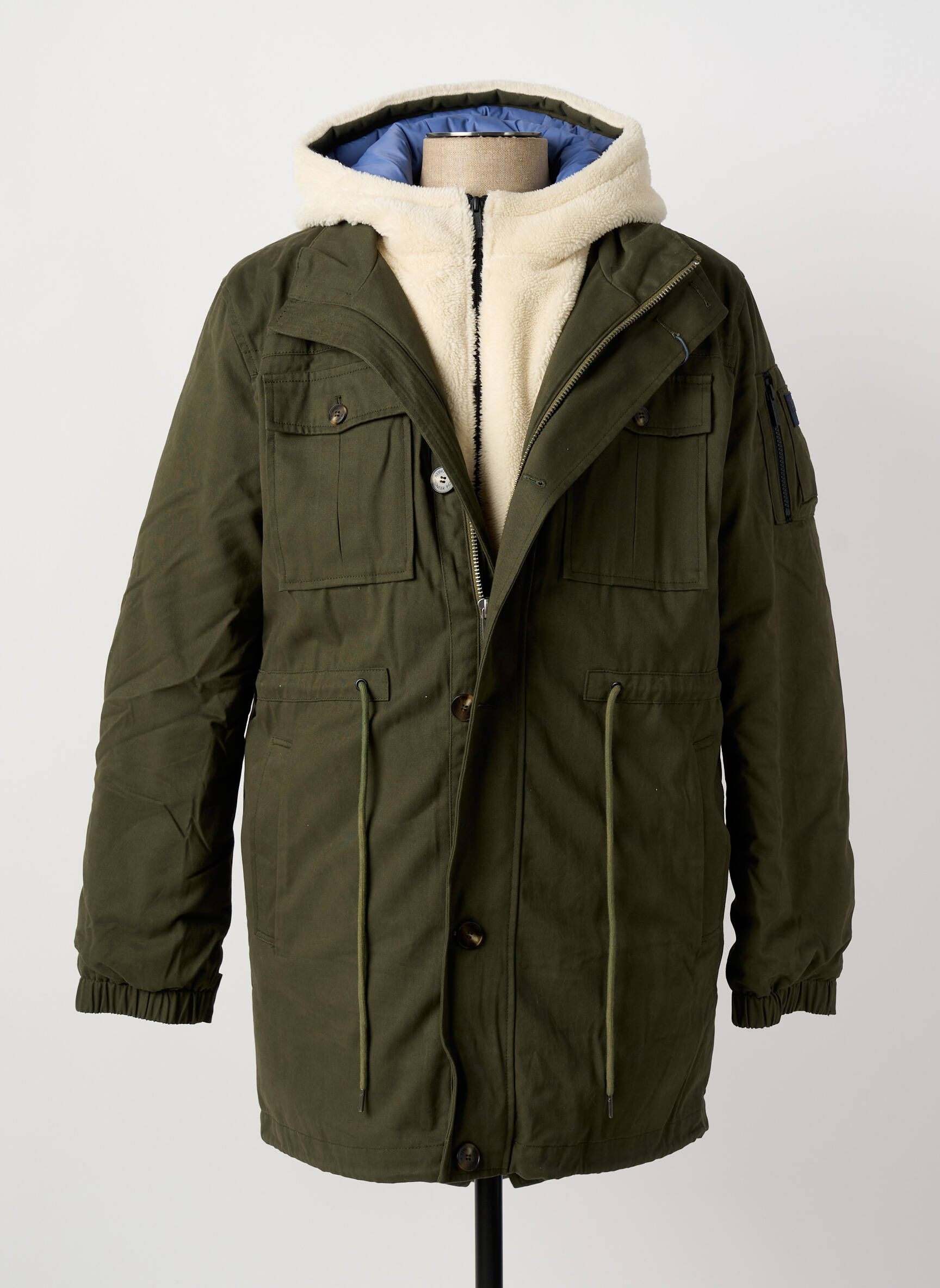Parka ilgos rankovės su gobtuvu žalias PIONEER vyras