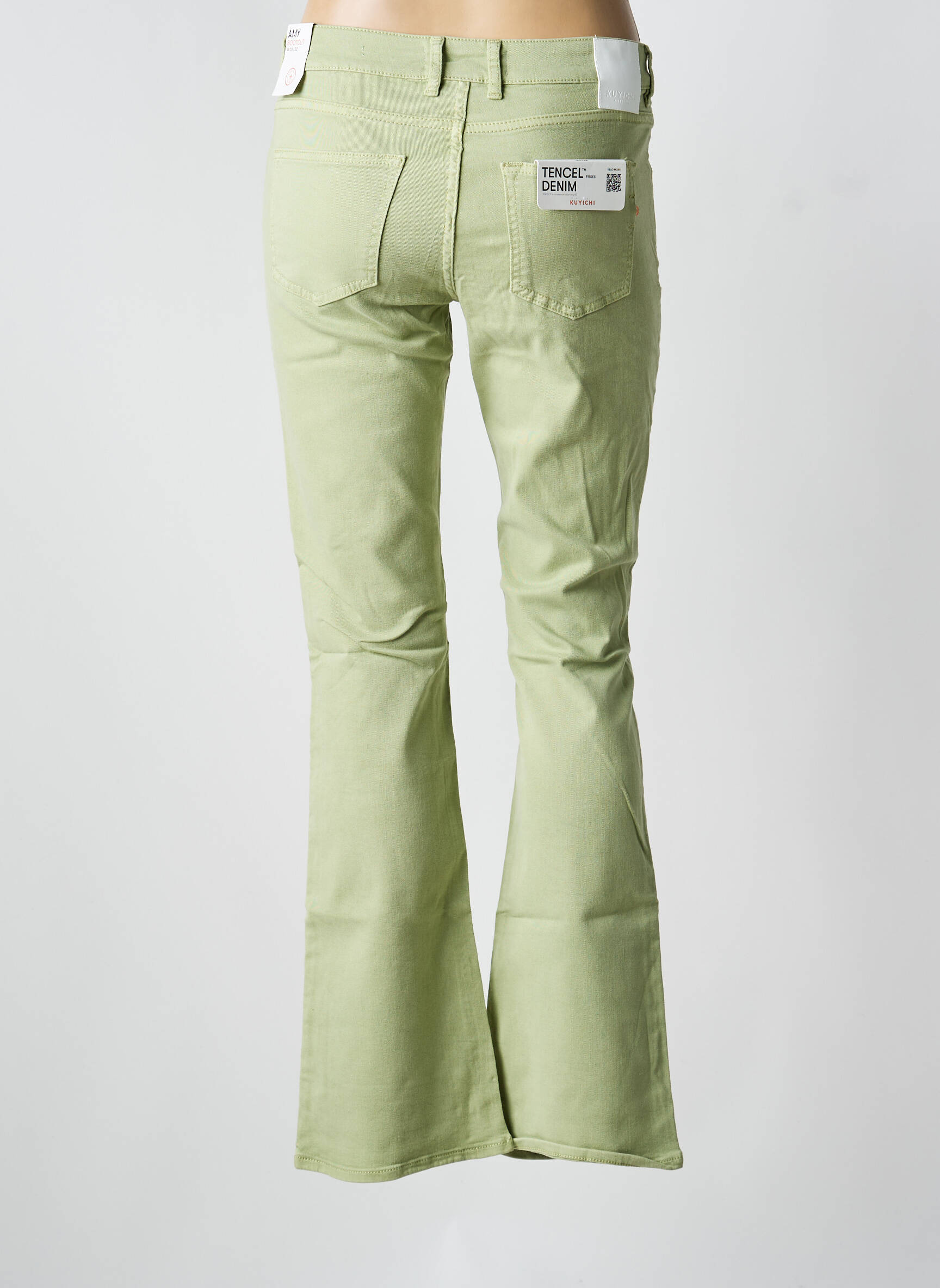 Bootcut džinsai normala dydis normala dydis žalias KUYICHI moteris