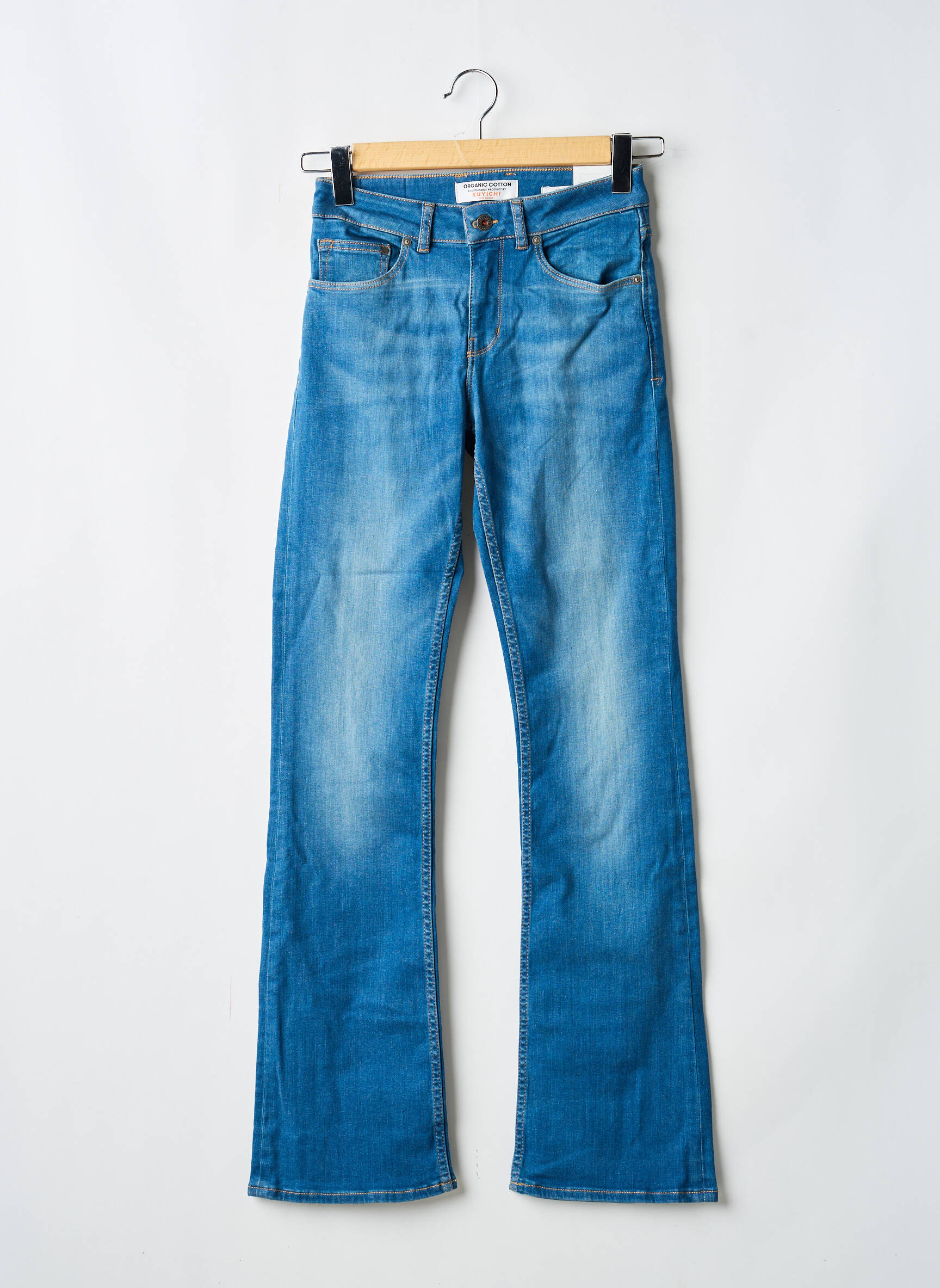 Bootcut džinsai aukšta talija aukšta talija mėlyna KUYICHI moteris