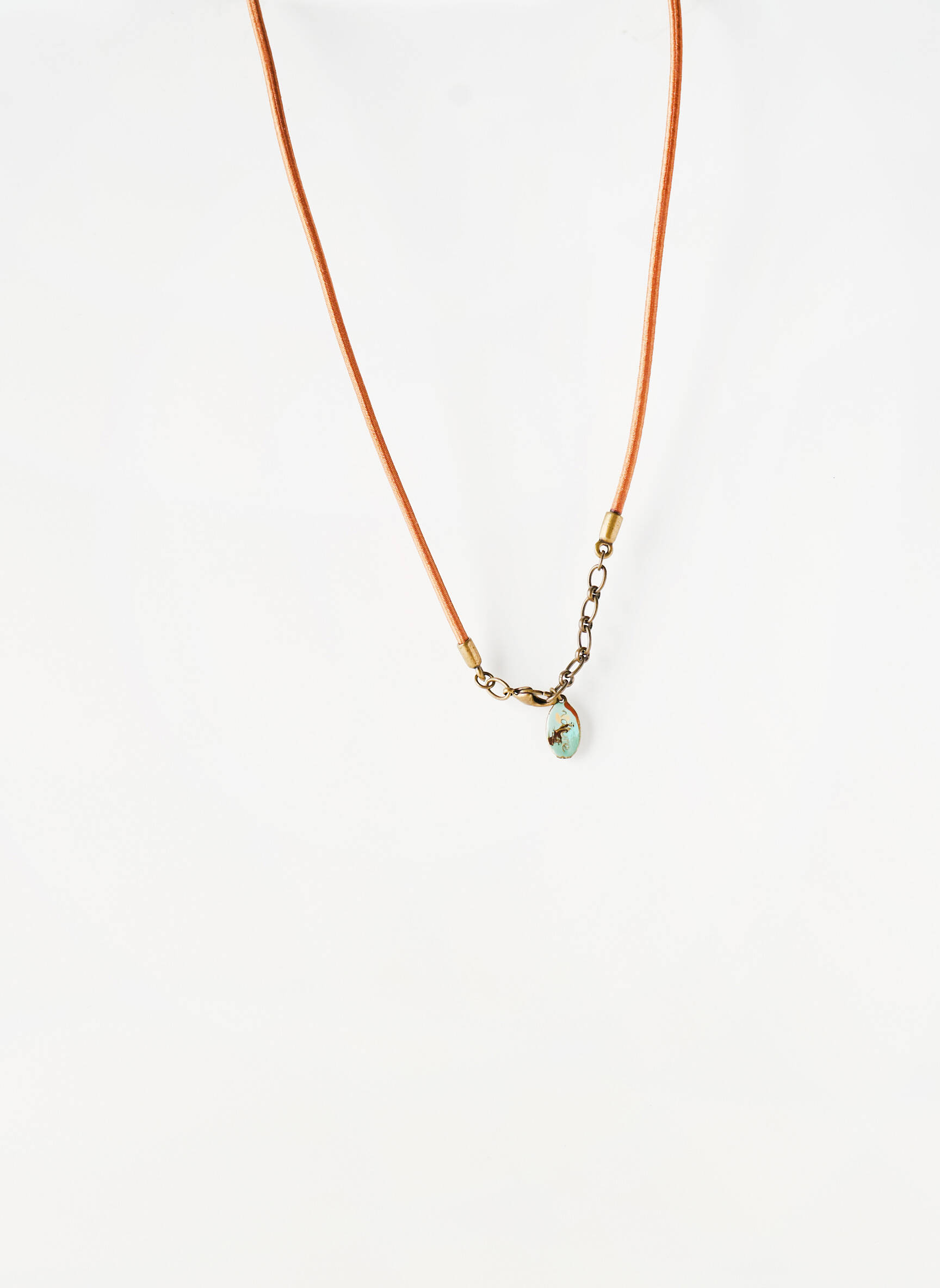 Kaklaraištis akmuo dekoracija rudas NATURE BIJOUX moteris