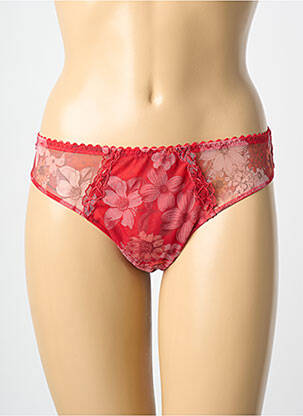 Tanga satino audinys raudona PRIMADONNA moteris