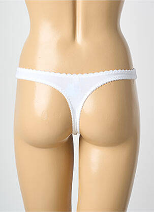 Tanga satino efektas baltas LULUCASTAGNETTE moteris
