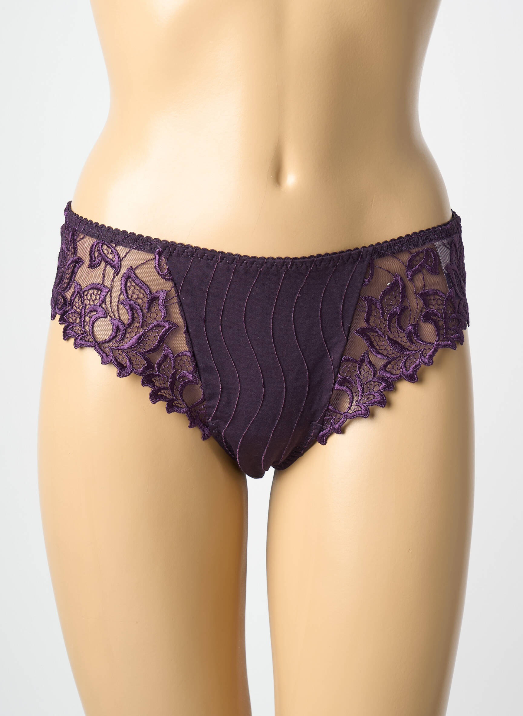 Tanga satino efektas violetinis PRIMADONNA moteris