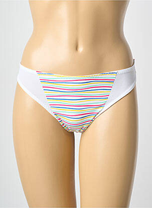 Tanga satino audinys baltas PRIMADONNA moteris