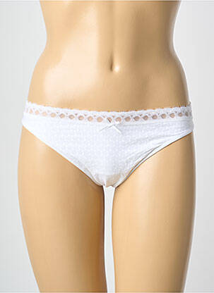Tanga satino audinys baltas PRIMADONNA moteris