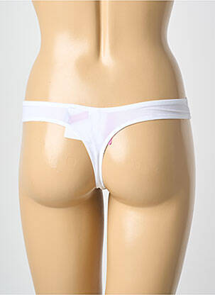 Tanga satino audinys baltas PRIMADONNA moteris