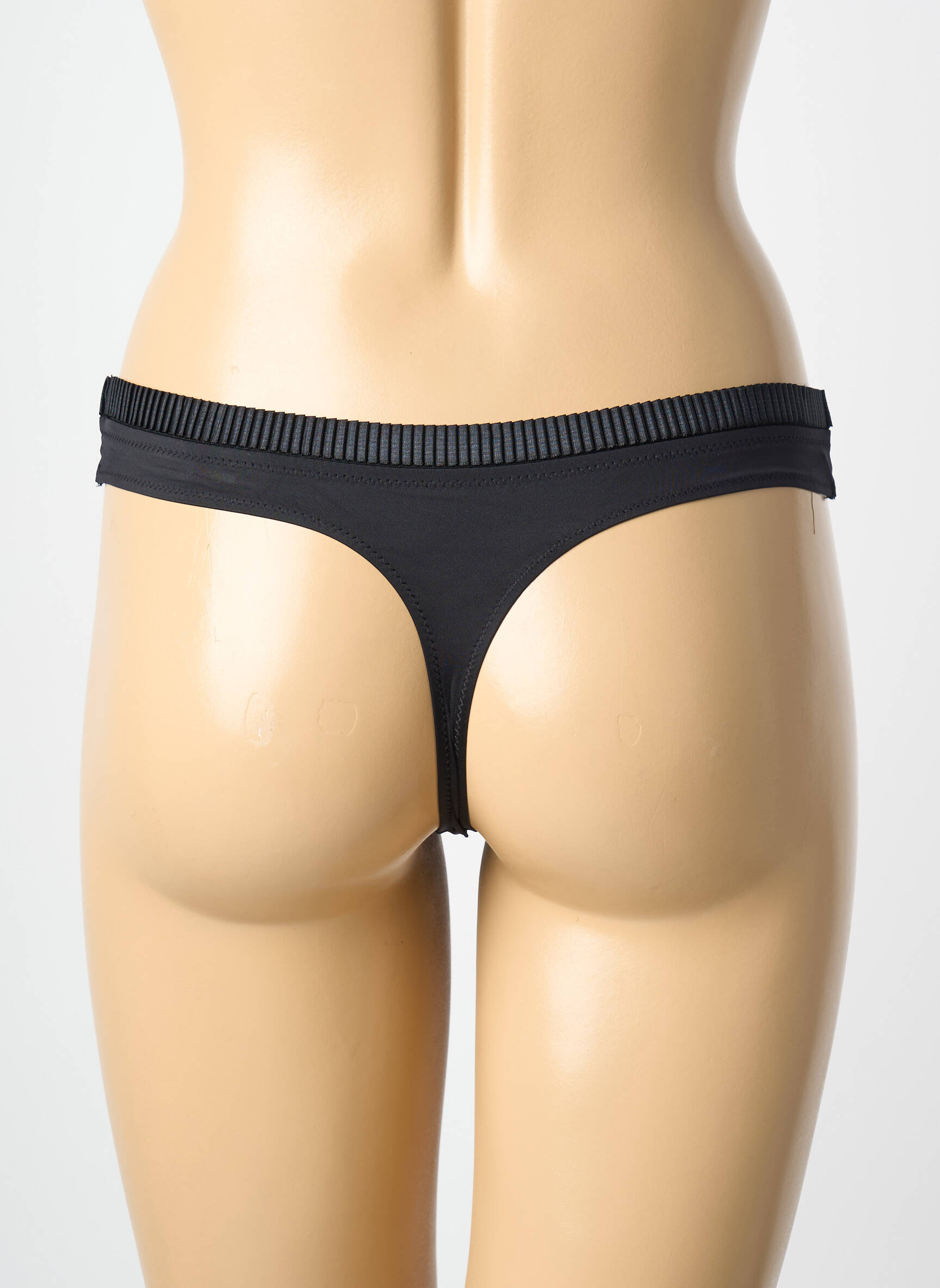 Tanga satino audinys juodas MARIE JO moteris