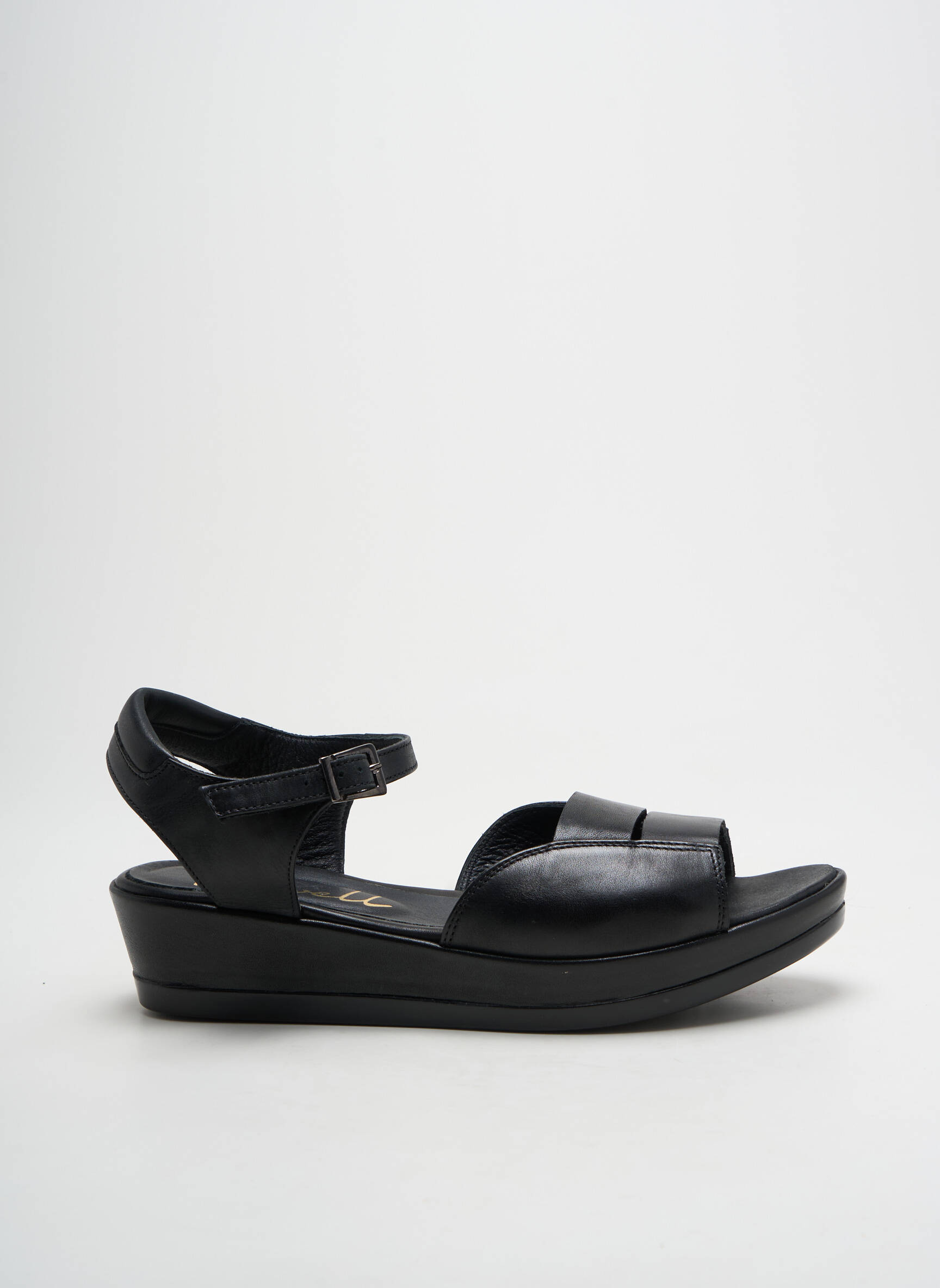 Sandalai/nu pėdos lygus medžiaga kulnas nuo 4 iki 6 cm juodas ALIWELL moteris