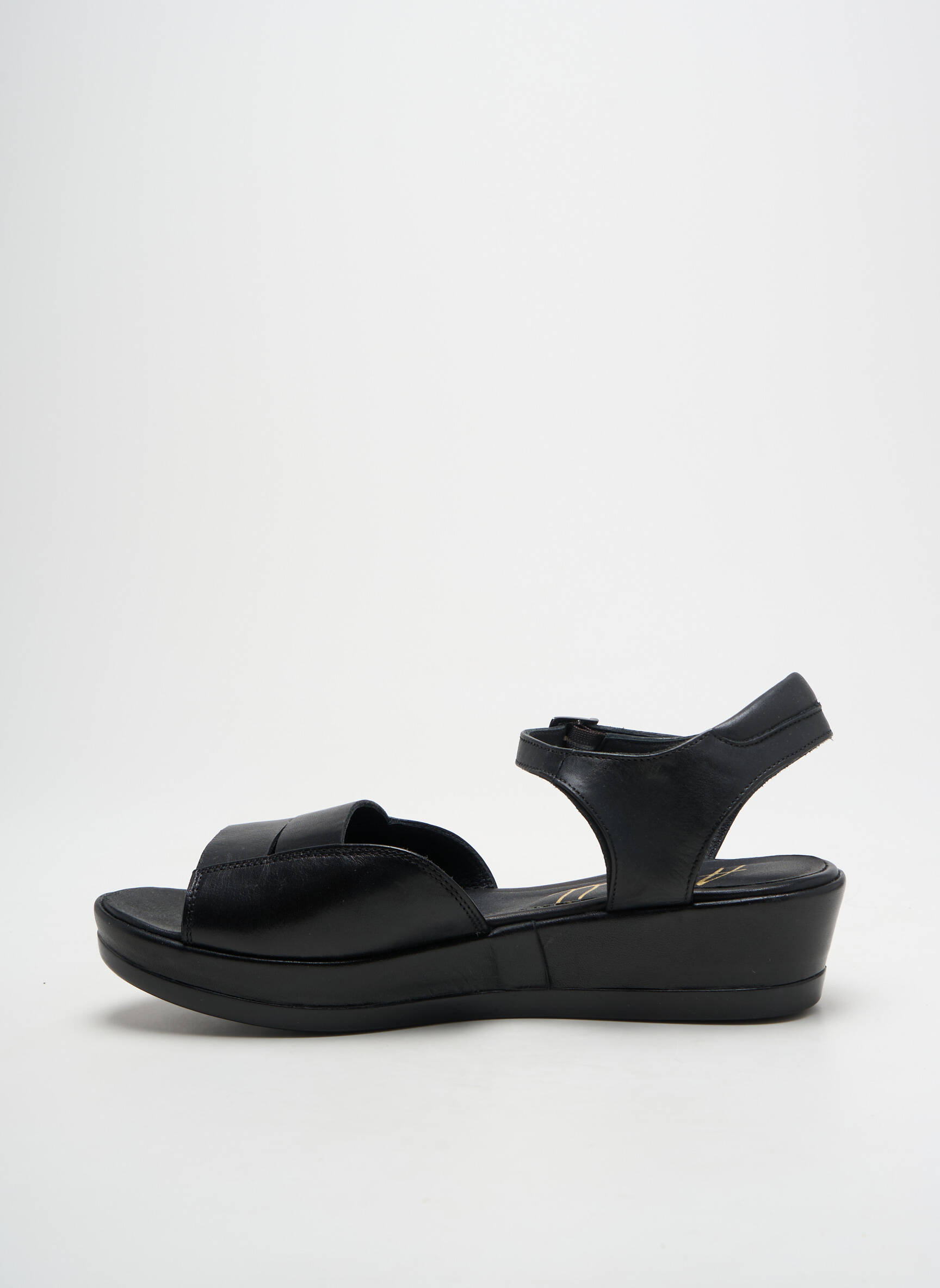 Sandalai/nu pėdos lygus medžiaga kulnas nuo 4 iki 6 cm juodas ALIWELL moteris