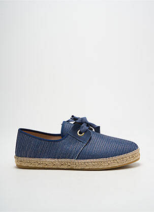Espadrilės satino audinys plokščias kulnas iki 3 cm mėlyna LA MAISON DE L'ESPADRILLE moteris
